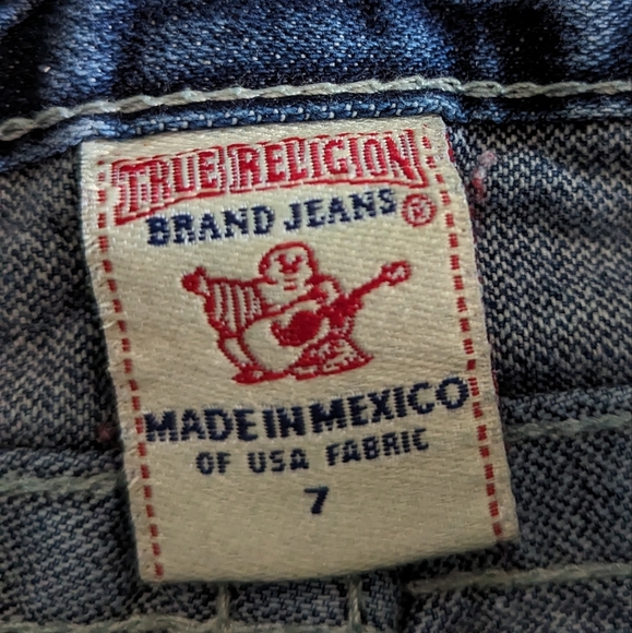 Sold Out True Religion girls size 7 Y2K k jeans perfect condition embroidered - Picture 5 of 6